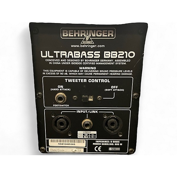 Used Behringer Ultrabass BB210 Bass Cabinet