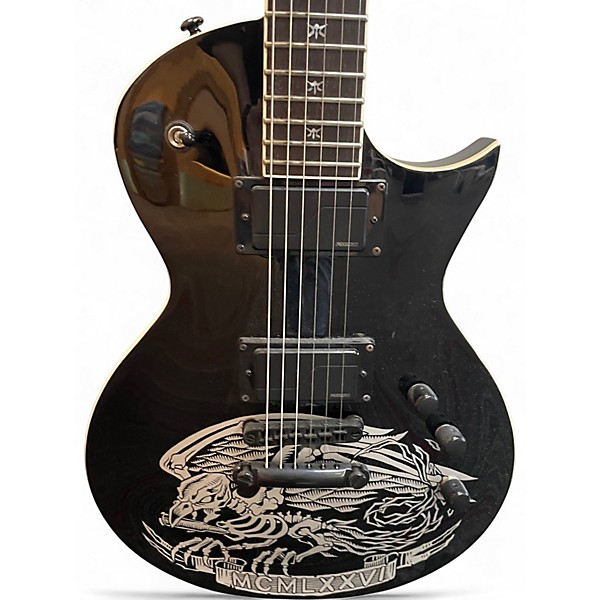 Used ESP LTD WA600 Will Adler Signature Black and Silver Solid Body Electric Guitar