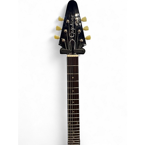 Used Epiphone FLYING V Ebony Solid Body Electric Guitar