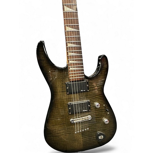 Used Jackson JS32RT Dinky Black and Gold Solid Body Electric Guitar