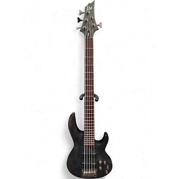 Used ESP LTD B205SM 5 String Trans Black Electric Bass Guitar