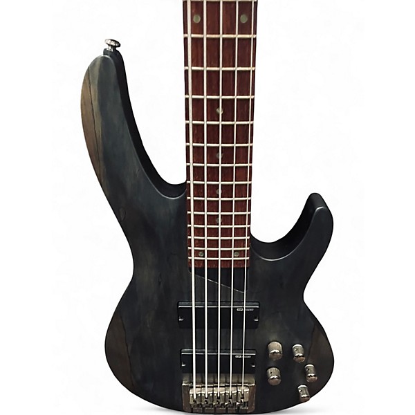 Used ESP LTD B205SM 5 String Trans Black Electric Bass Guitar