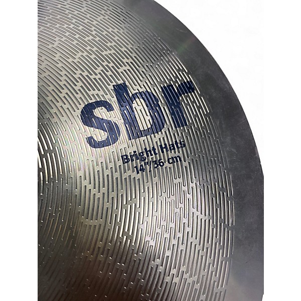 Used Sbr 14in BRIGHT HI HAT TOP Cymbal