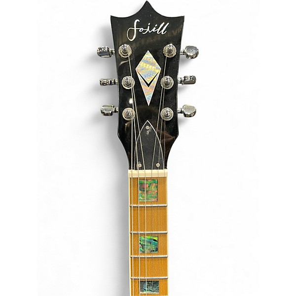 Used Fojill Les Paul Purple Burst Solid Body Electric Guitar