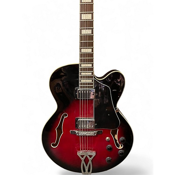 Used Ibanez AF75 Trans Red Hollow Body Electric Guitar