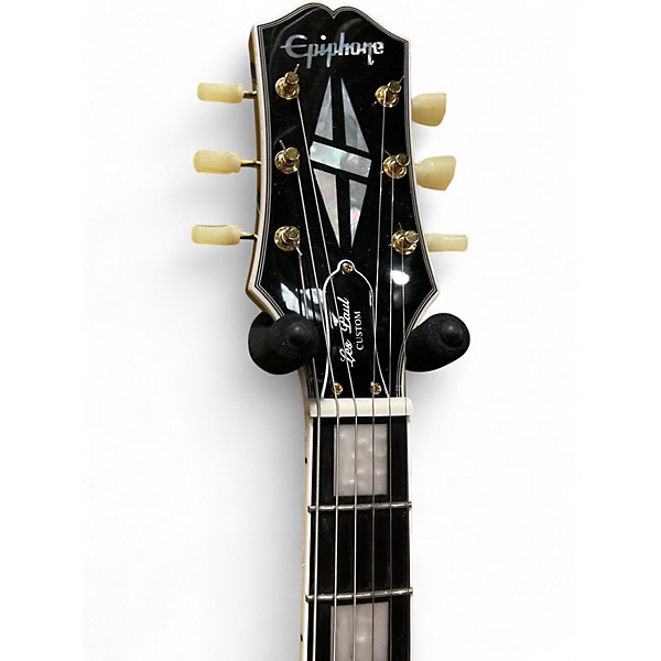 Used Epiphone les paul custom Black Solid Body Electric Guitar