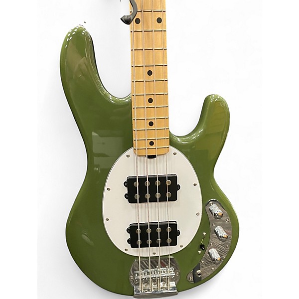 Used Sterling by Music Man Ray4 Green Electric Bass Guitar