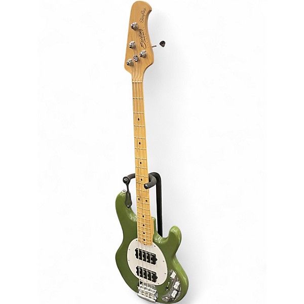 Used Sterling by Music Man Ray4 Green Electric Bass Guitar