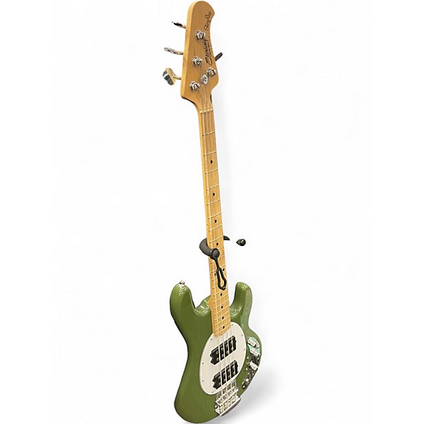 Used Sterling by Music Man Ray4 Green Electric Bass Guitar