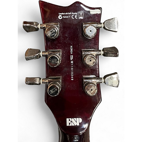 Used ESP LTD EC1000 Trans Crimson Red Solid Body Electric Guitar