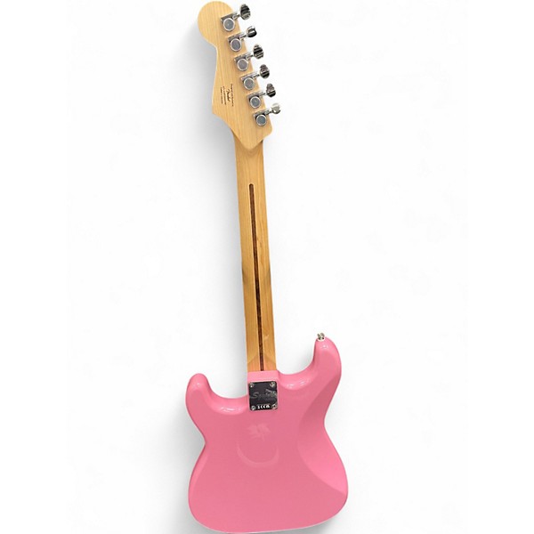 Used Squier Sonic Strat Pink Solid Body Electric Guitar
