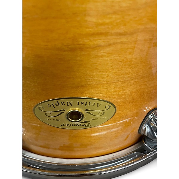 Used Premier 5 Piece Artist Maple Vintage Natural Drum Kit