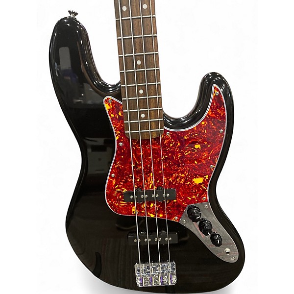 Used Squier Affinity Jazz Bass Black Electric Bass Guitar