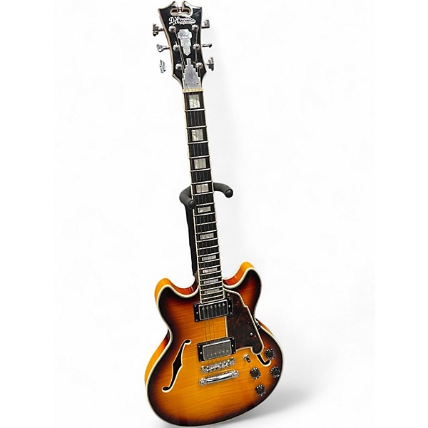 Used D'Angelico DAPMINIDCCSVSBCS Tobacco Burst Hollow Body Electric Guitar