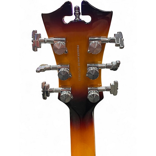 Used D'Angelico DAPMINIDCCSVSBCS Tobacco Burst Hollow Body Electric Guitar