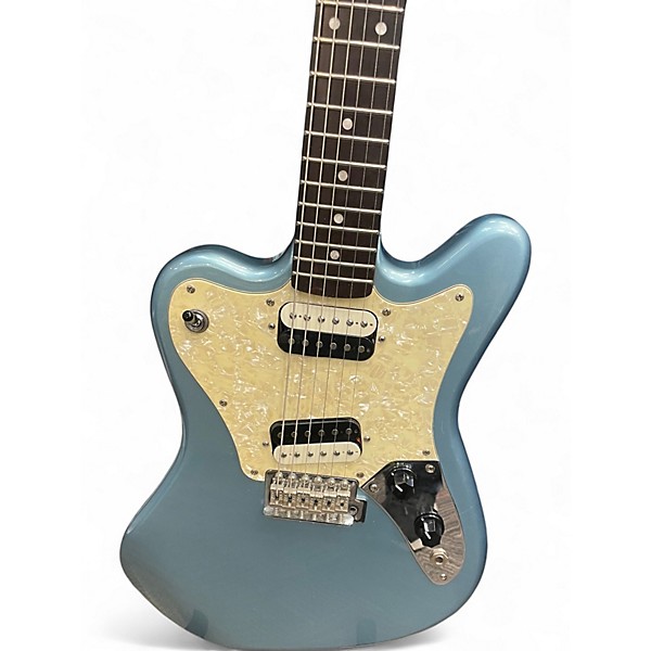 Used Squier Paranormal Super Sonic  Metallic Light Blue  Solid Body Electric Guitar