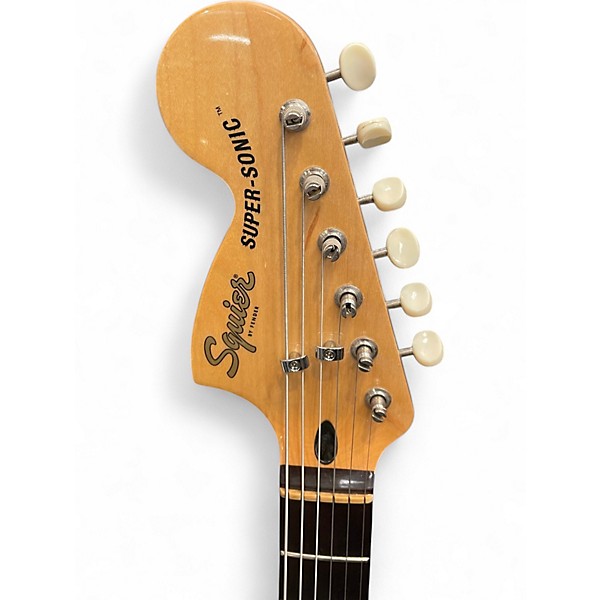 Used Squier Paranormal Super Sonic  Metallic Light Blue  Solid Body Electric Guitar