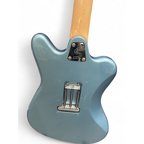 Used Squier Paranormal Super Sonic  Metallic Light Blue  Solid Body Electric Guitar