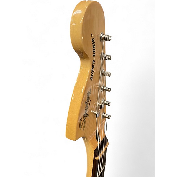 Used Squier Paranormal Super Sonic  Metallic Light Blue  Solid Body Electric Guitar