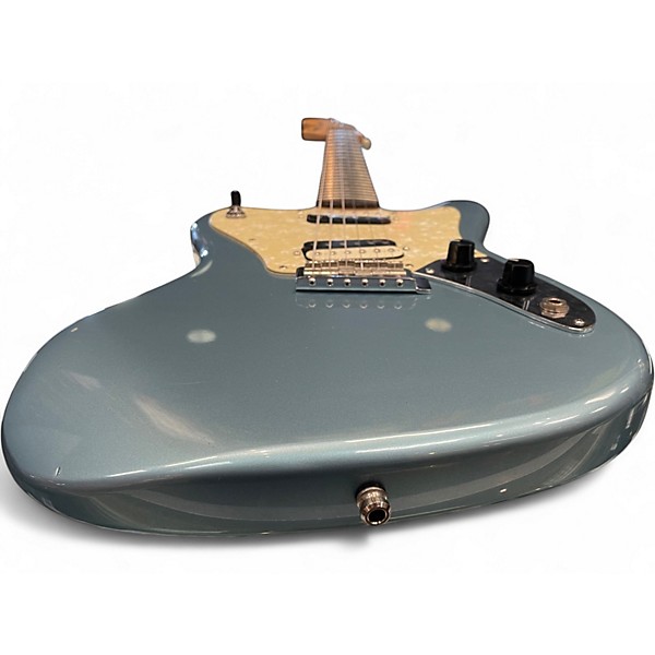 Used Squier Paranormal Super Sonic  Metallic Light Blue  Solid Body Electric Guitar