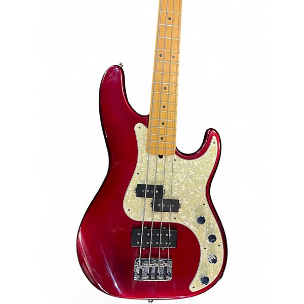 Vintage 1996 Fender American Deluxe Precision Bass Red Electric Bass Guitar