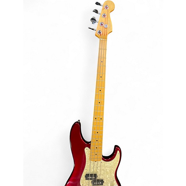 Vintage 1996 Fender American Deluxe Precision Bass Red Electric Bass Guitar