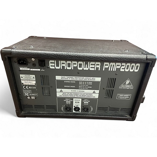 Used Behringer EUROPOWER PMP2000 Powered Mixer