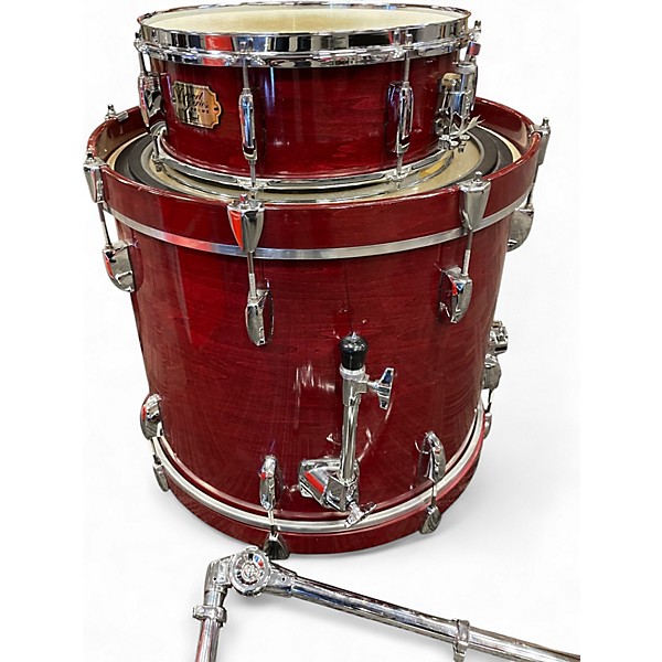 Used Pearl 5 Piece Export BURGUNDY STAIN Drum Kit