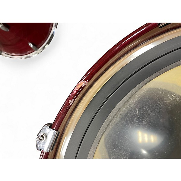 Used Pearl 5 Piece Export BURGUNDY STAIN Drum Kit