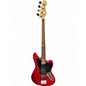 Used Squier Vintage Modified Jaguar Bass Special Crimson Red Transparent Electric Bass Guitar thumbnail