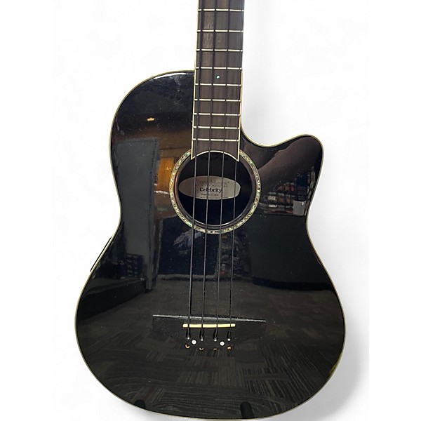 Used Ovation Celebrity CC2474 Black Acoustic Bass Guitar