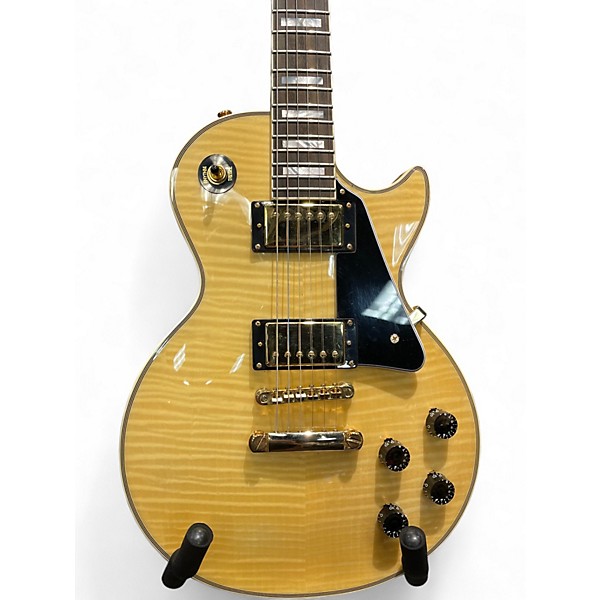 Used 2024 Epiphone 100th les paul Amber Solid Body Electric Guitar