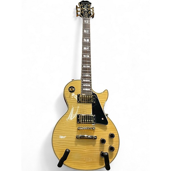 Used 2024 Epiphone 100th les paul Amber Solid Body Electric Guitar