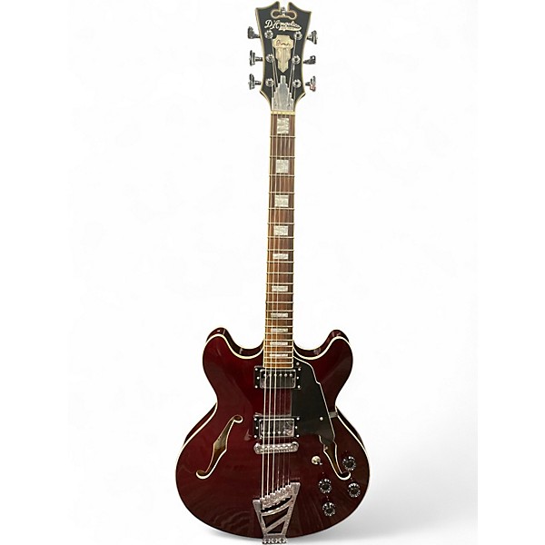 Used D'Angelico Premier Series DC Wine Red Hollow Body Electric Guitar