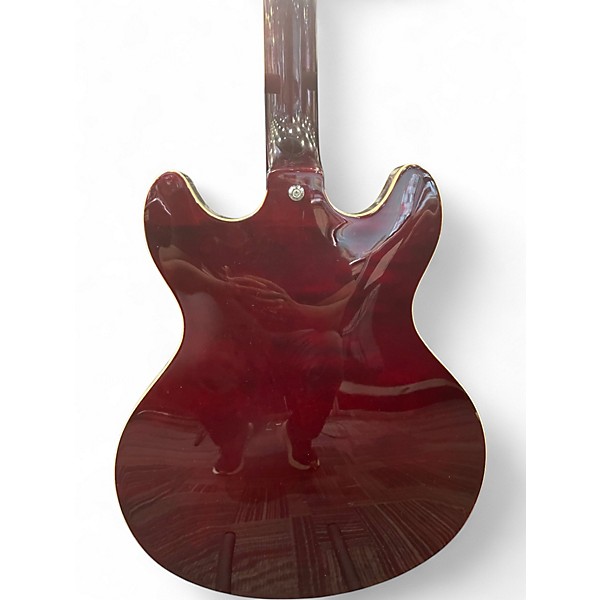 Used D'Angelico Premier Series DC Wine Red Hollow Body Electric Guitar