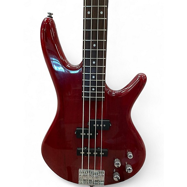 Used Ibanez GSR200 Trans Red Electric Bass Guitar