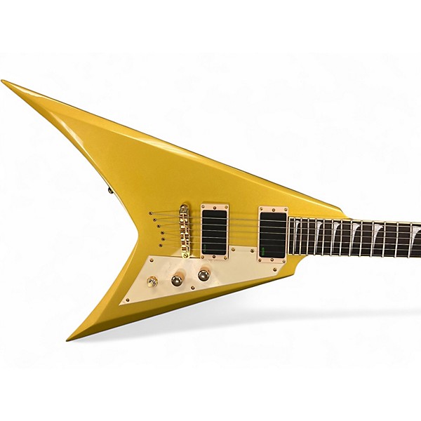 Used ESP KIRK HAMMET SIGNATURE V Metallic Gold Solid Body Electric Guitar