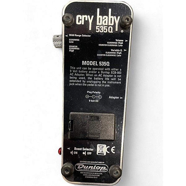Used Dunlop 535Q Cry Baby Multi-Wah Effect Pedal