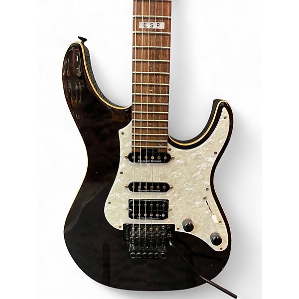 Used ESP LTD Elite ST-1 Trans Black Solid Body Electric Guitar