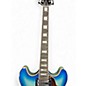 Used D'Angelico Premier Series DC Blue Burst Hollow Body Electric Guitar