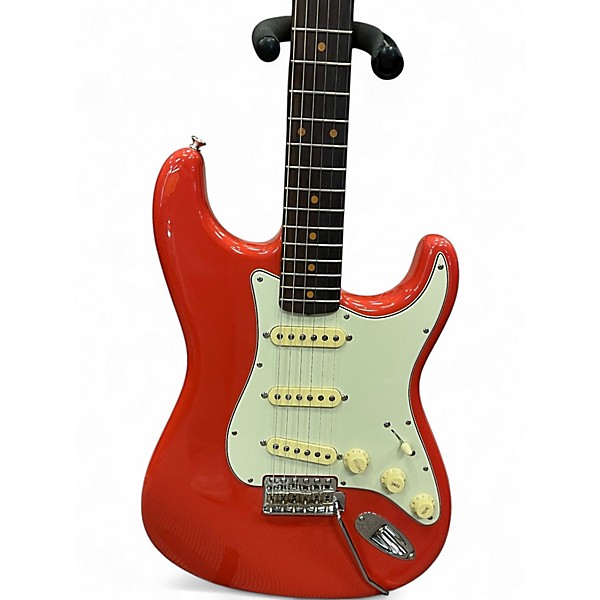 Used Fender 1961 American vintage II stratocaster Fiesta Red Solid Body Electric Guitar