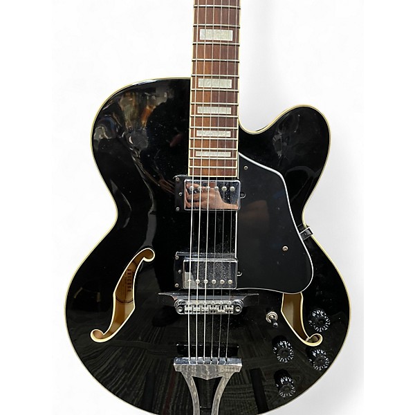 Used 2010s Ibanez AFS75 Artcore Black Hollow Body Electric Guitar