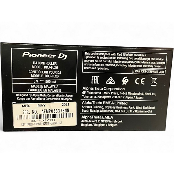 Used 2021 Pioneer DJ ddjFLX6 DJ Controller