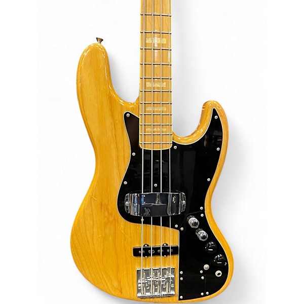 Used Fender Marcus Miller Signature Jazz Bass Natural Electric Bass Guitar