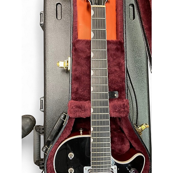 Used 2017 Gretsch Guitars G6128T Duo Jet Black Solid Body Electric Guitar