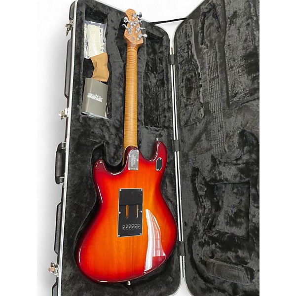 Used 2021 Ernie Ball Music Man STINGRAY RS HH GUITAR BURNT AMBER Solid Body Electric Guitar