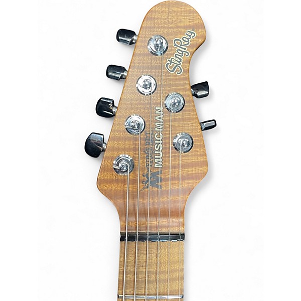 Used 2021 Ernie Ball Music Man STINGRAY RS HH GUITAR BURNT AMBER Solid Body Electric Guitar
