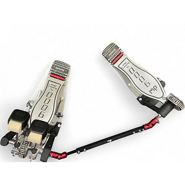 Used DW 9000 Series Double Double Bass Drum Pedal
