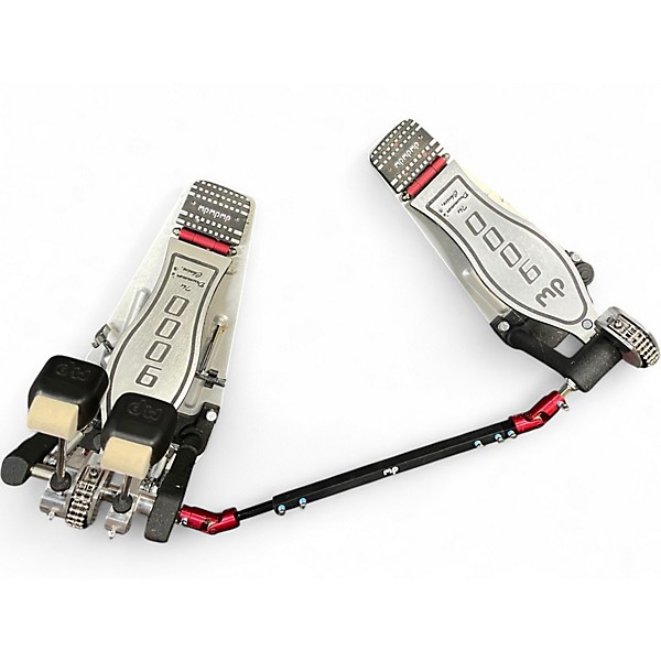 Used DW 9000 Series Double Double Bass Drum Pedal