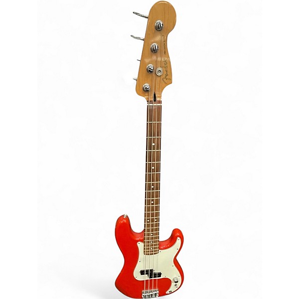 Used Fender Player Precision Bass Red Electric Bass Guitar